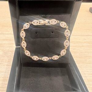 Givenchy Gold and Crystal Link Bracelet